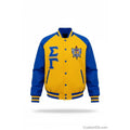 Custom Sigma Gamma Rho Gold Wool & Leather Letterman Jacket | Custom D9