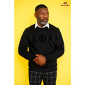 Custom Solid Black ΑΦΑ Chenille Sweatshirt | Custom D9