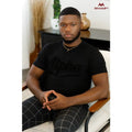 Custom Solid Black Alpha Chenille Tee | Custom D9