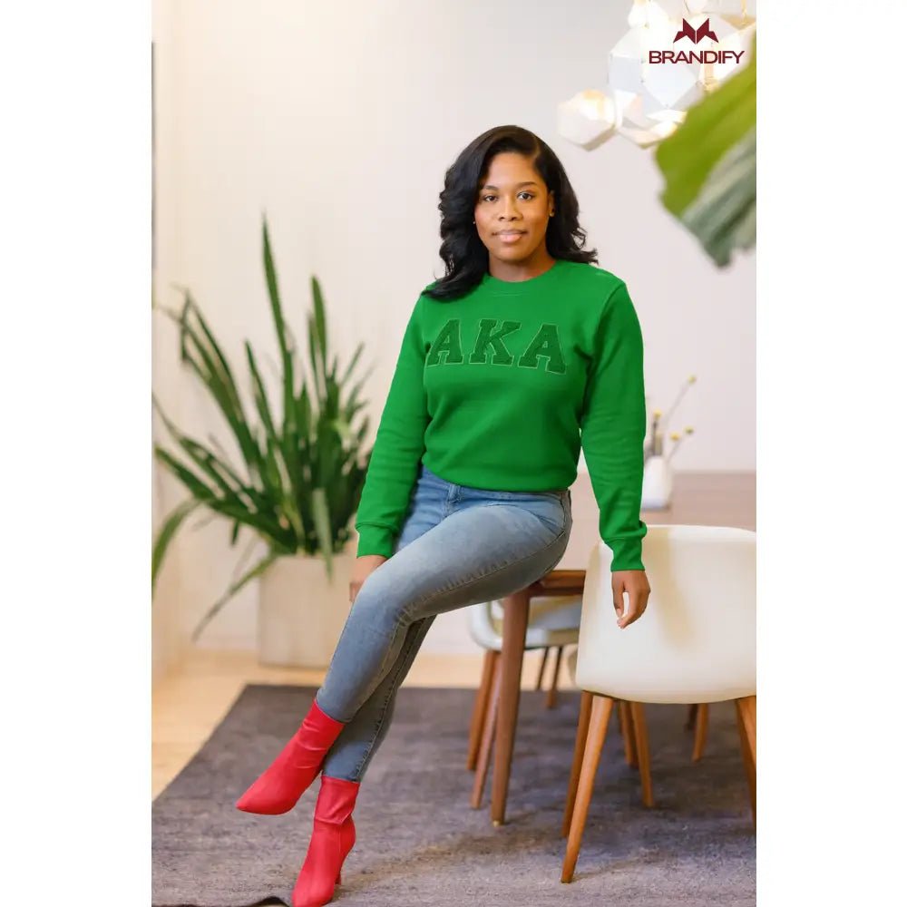 Custom Solid Color AKA Chenille Sweatshirt | Custom D9