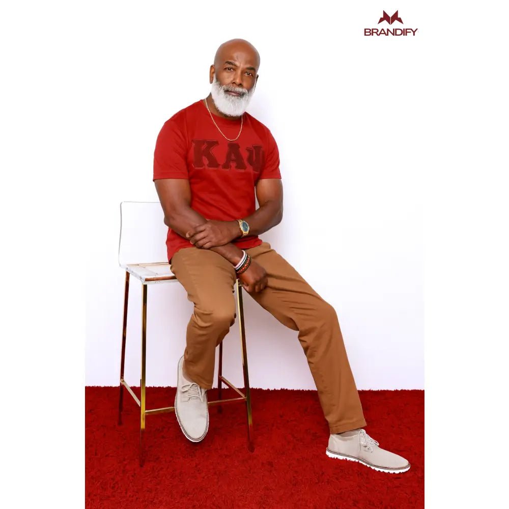 Custom Solid KAΨ Chenille Tee | Custom D9