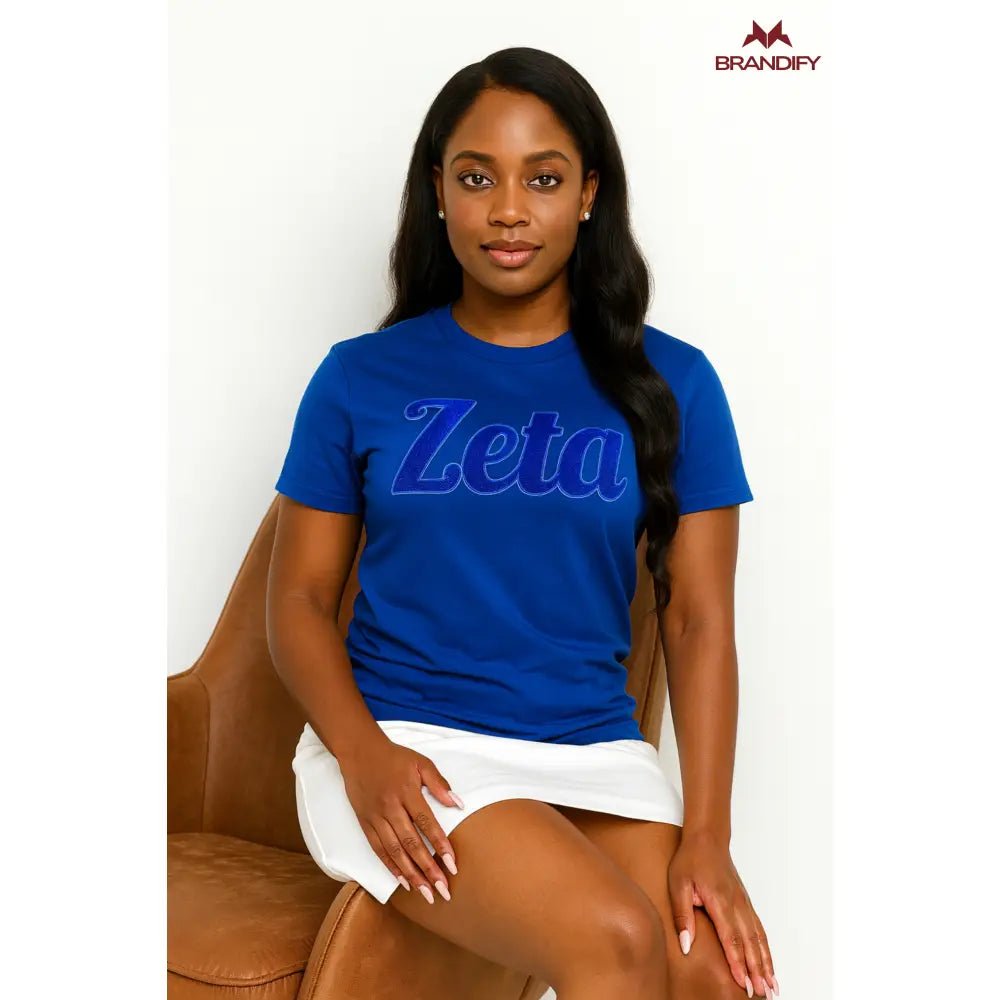 Custom Solid Zeta Chenille Tee | Custom D9