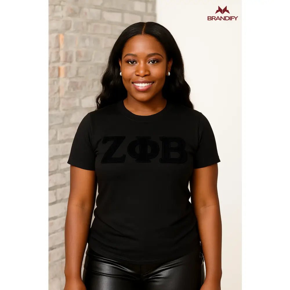 Custom Solid ZΦΒ Chenille Tee | Custom D9