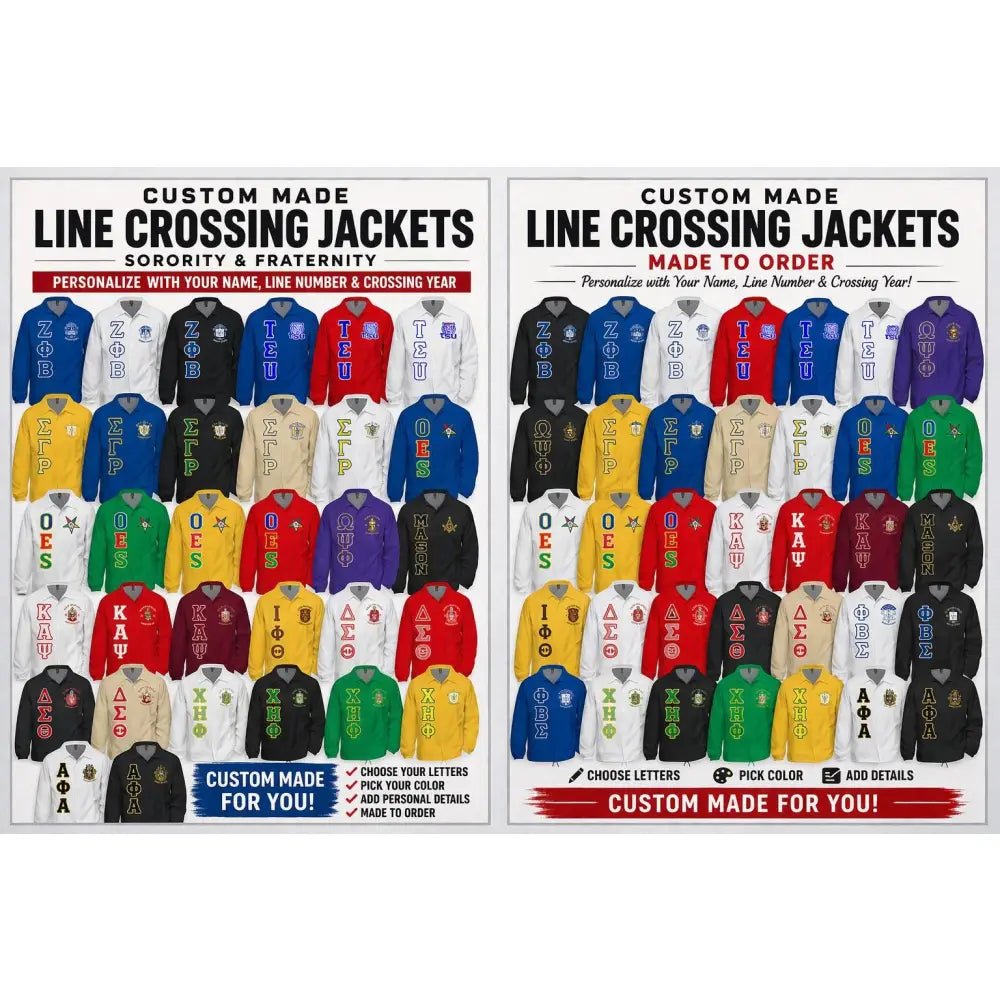 Custom Sorority & Fraternity Crossing Line Coach Jacket | Custom D9