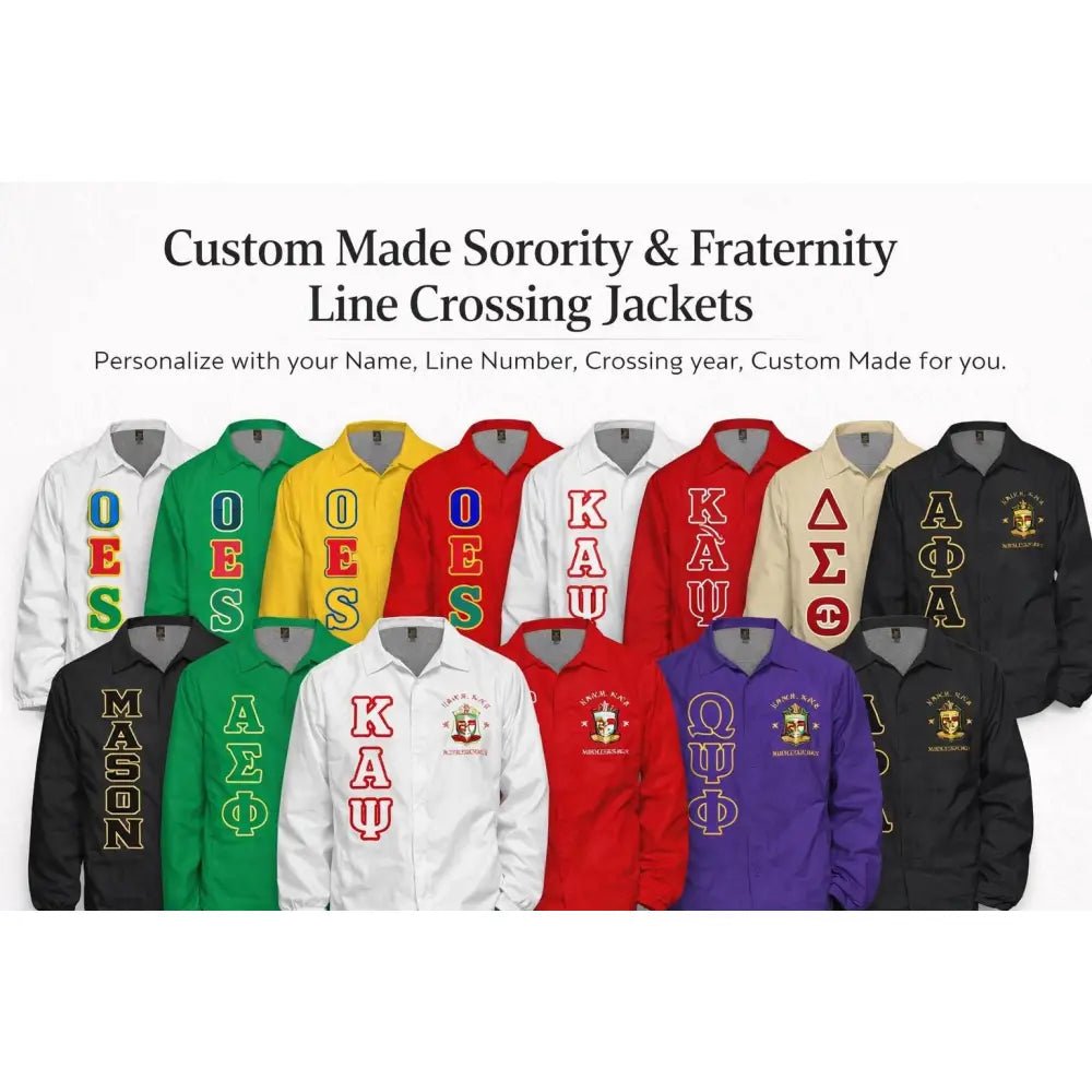 Custom Sorority & Fraternity Crossing Line Jacket Personalized | Custom D9