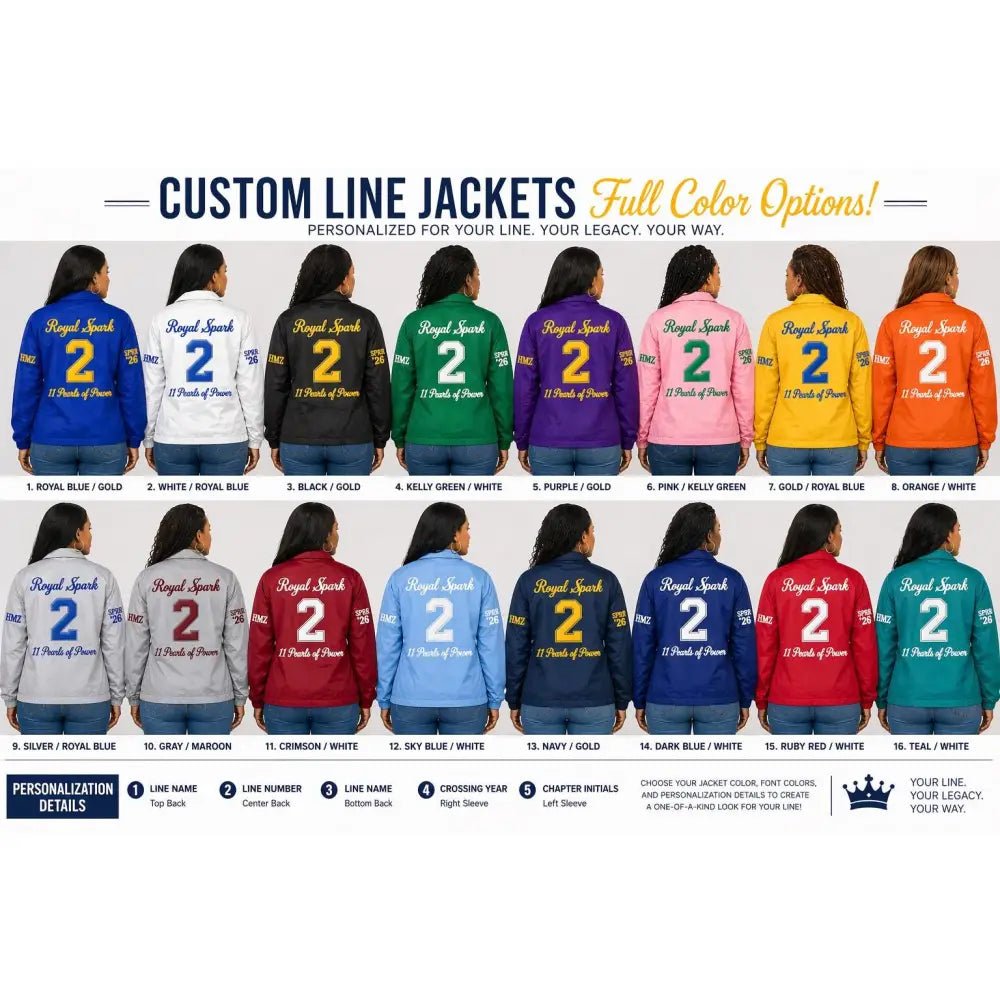 Custom Sorority & Fraternity Crossing Line Jacket Personalized | Custom D9