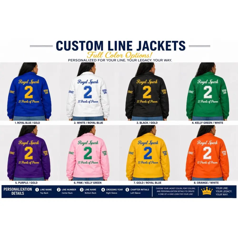 Custom Sorority & Fraternity Crossing Line Jacket Personalized | Custom D9