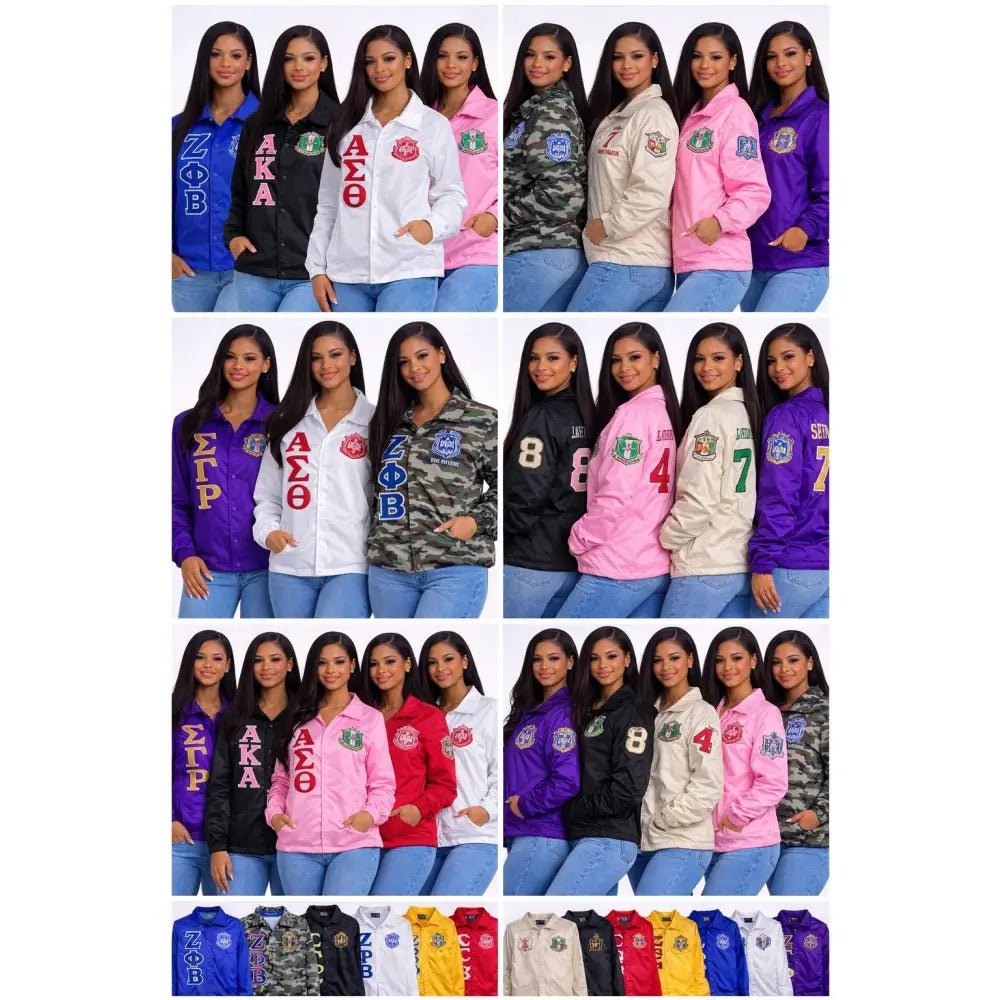 Custom Sorority Line Jacket Personalized Greek Crossing Jacket | Custom D9