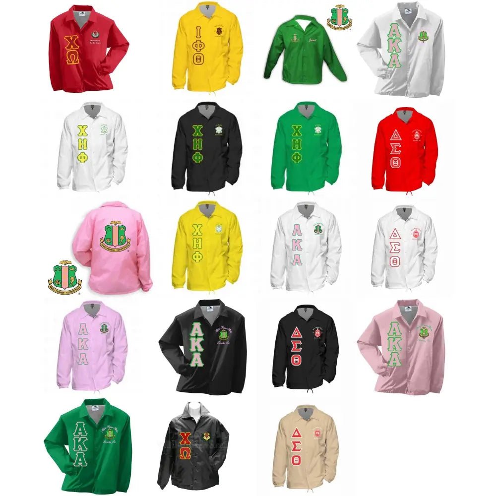Custom Sorority Line Windbreaker Jacket Personalized Greek Apparel | Custom D9