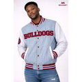 Custom Spelman College Black Denim Bomber Jacket | Custom D9