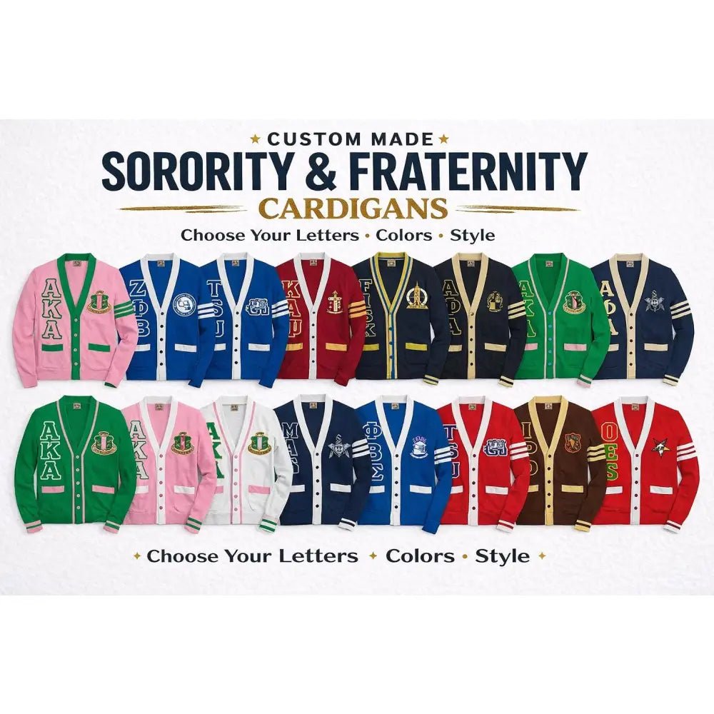 Custom Varsity Cardigan Personalized Sorority & Fraternity Sweater | Custom D9