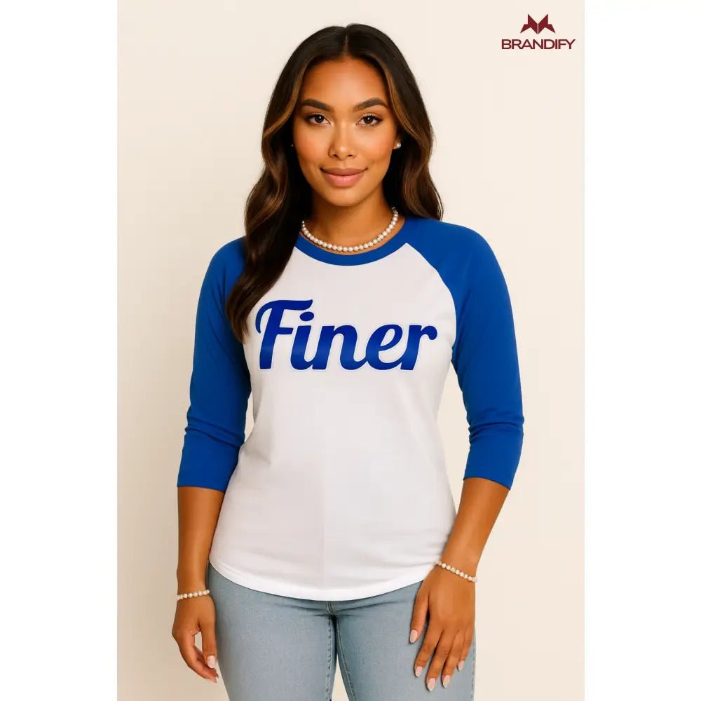 Custom White Finer Baseball Tee | Custom D9
