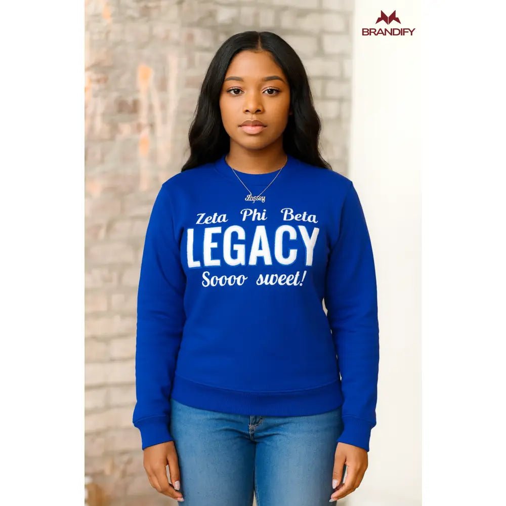 Custom Zeta Legacy Chenille Sweatshirt | Custom D9