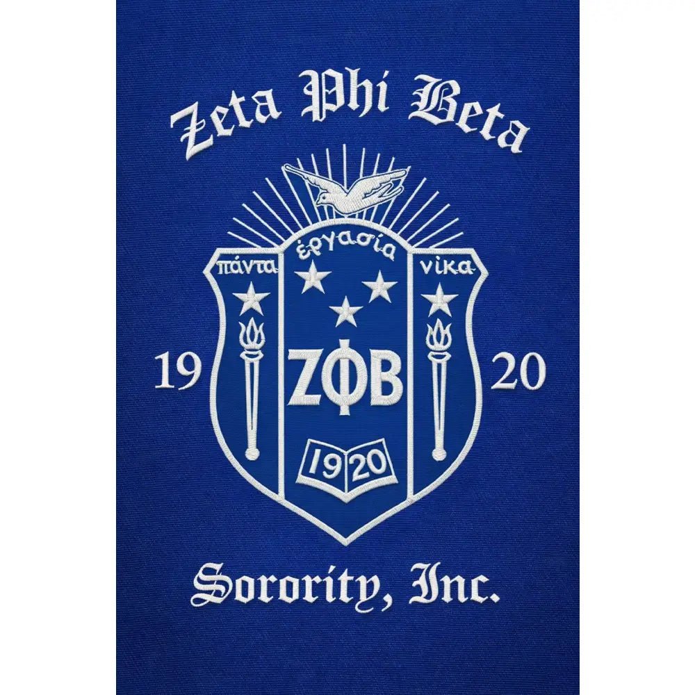 Custom Zeta Phi Beta Cropped Line Jacket Personalized Sorority Jacket | Custom D9
