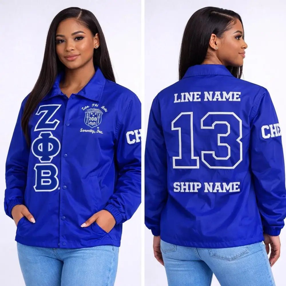 Custom Zeta Phi Beta Line Jacket | Personalized Crossing Jacket