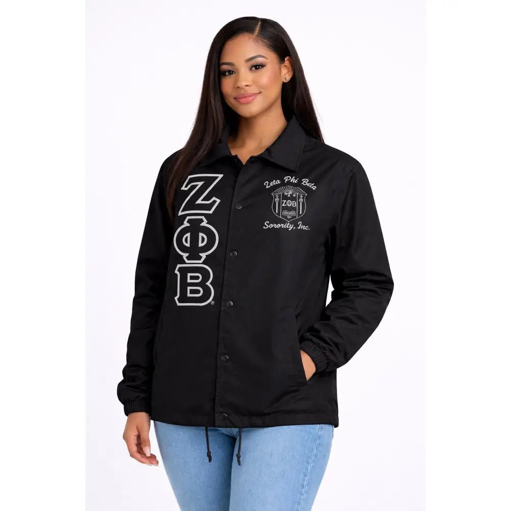 Custom Zeta Phi Beta Line Jacket Personalized Sorority Windbreaker | Custom D9