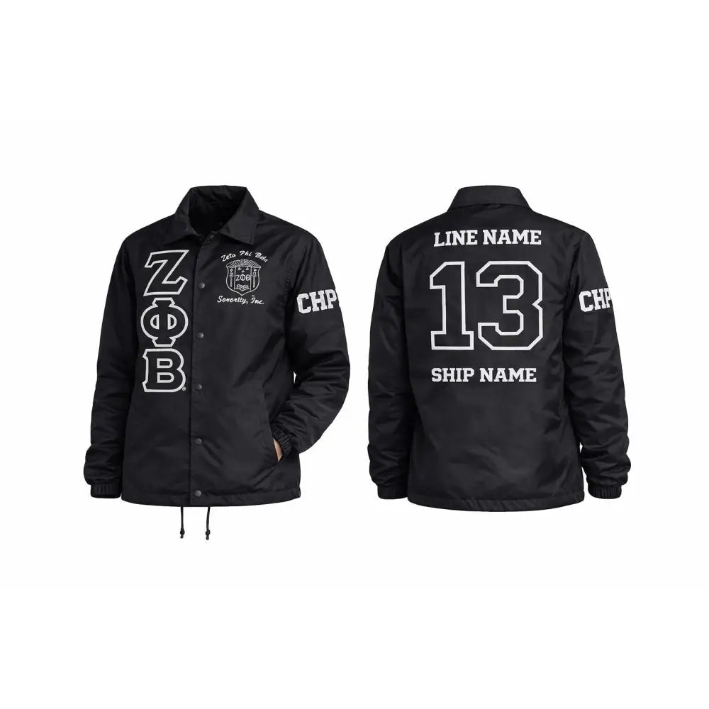 Custom Zeta Phi Beta Line Jacket Personalized Sorority Windbreaker | Custom D9
