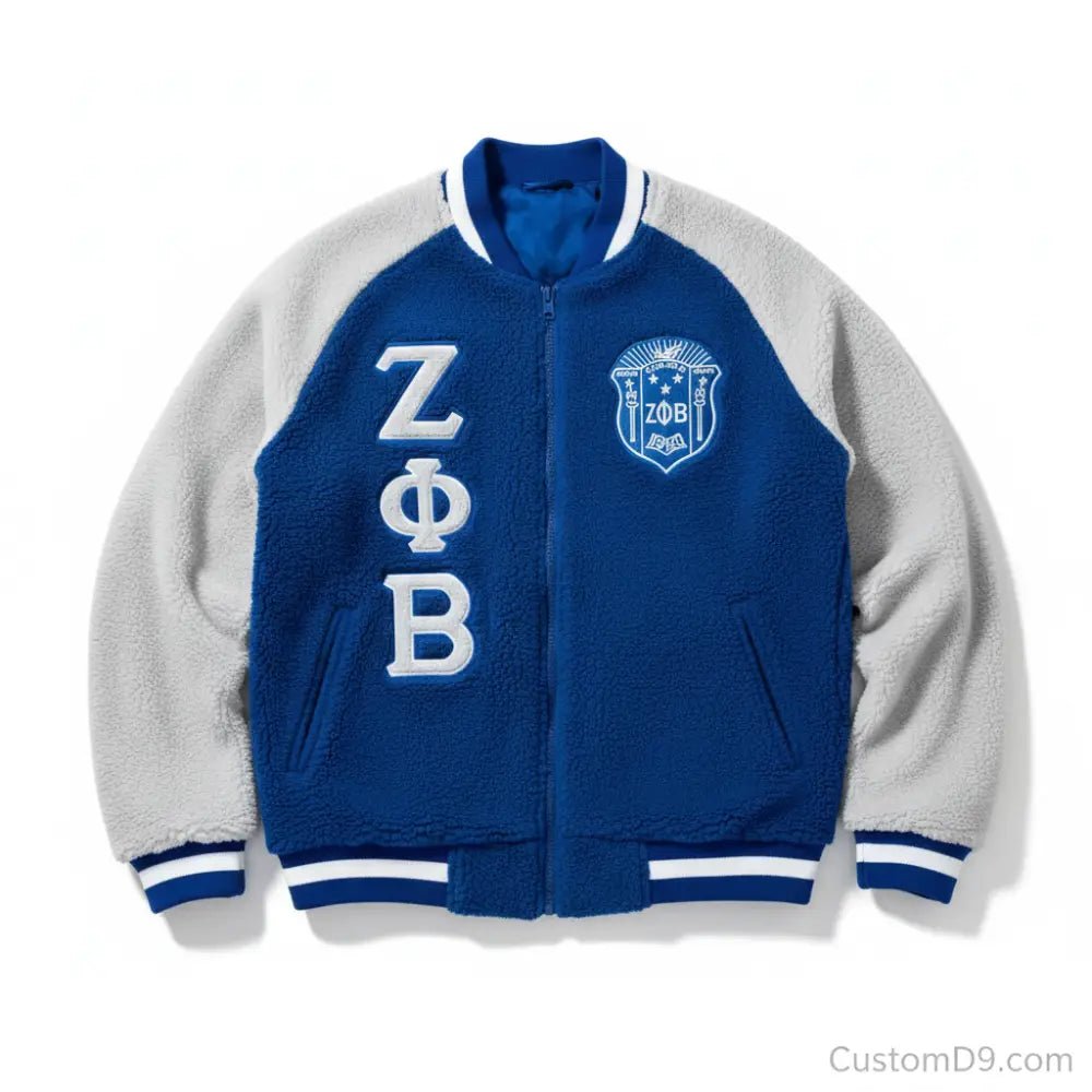 Custom Zeta Phi Beta Reversible Sherpa Bomber Jacket | Custom D9