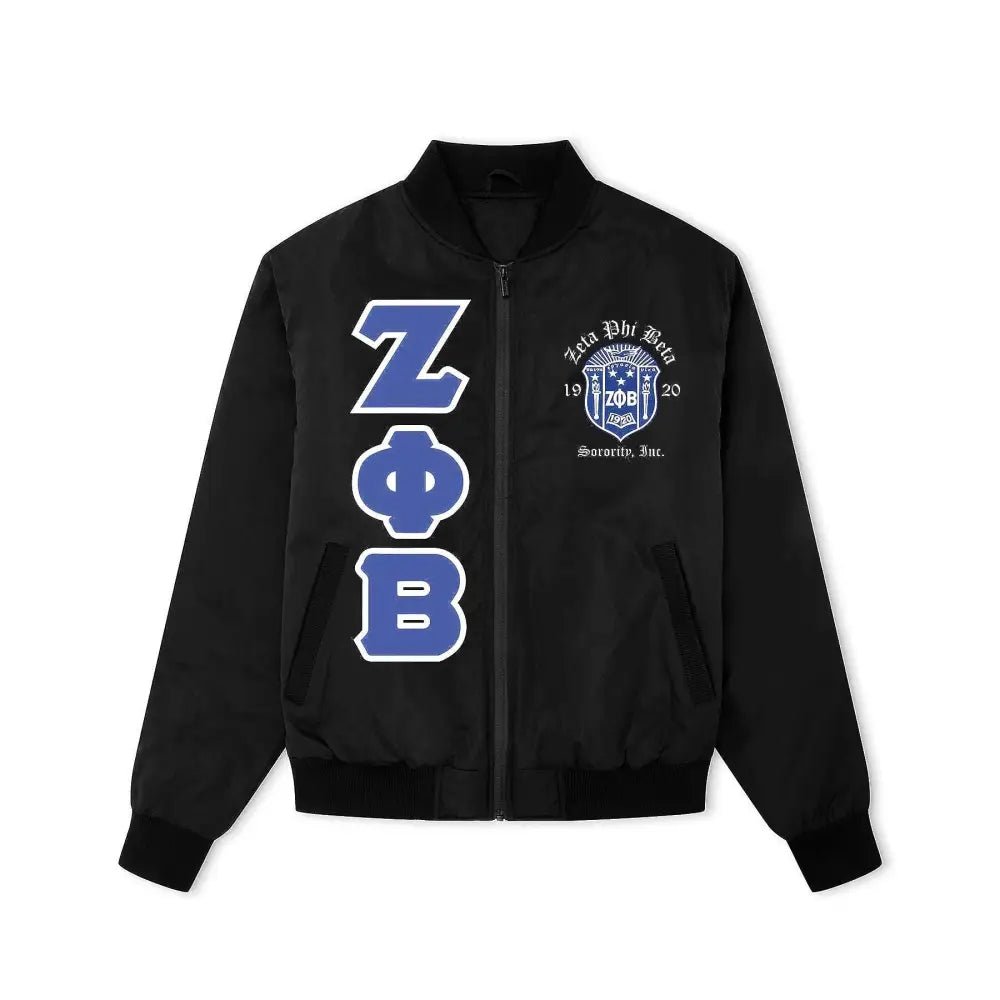 Custom Zeta Phi Beta Satin Bomber Jacket Personalized Sorority Apparel | Custom D9