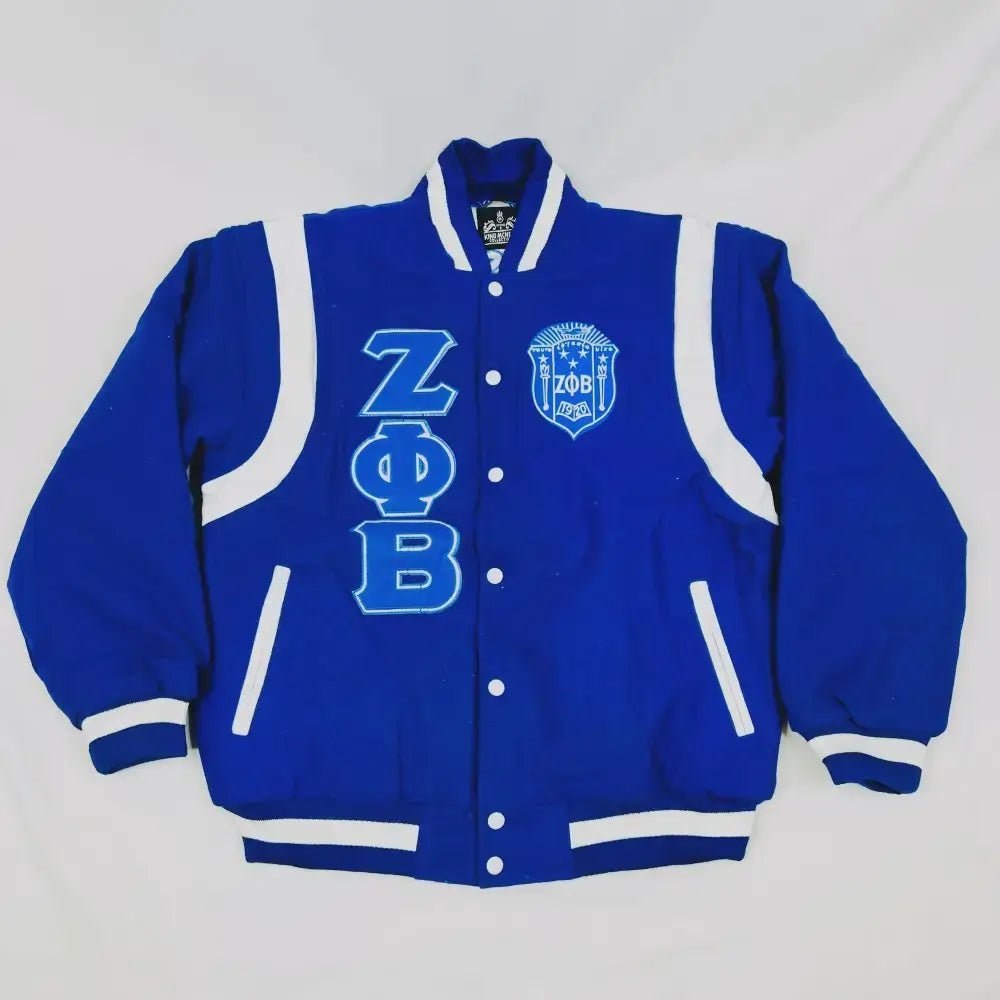 Custom Zeta Phi Beta Varsity Wool Letterman Jacket Personalized | Custom D9
