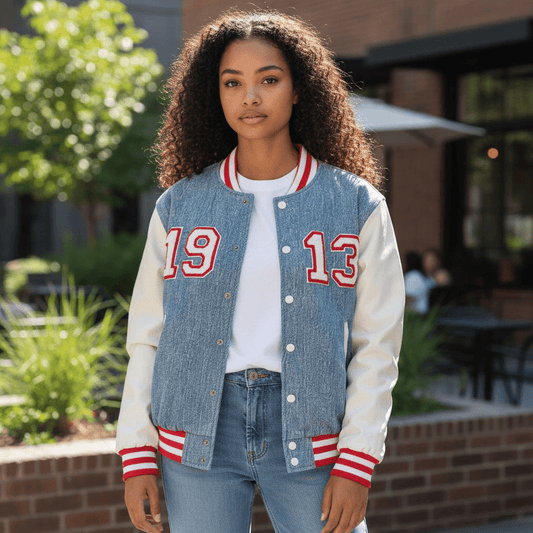 Delta Sigma Theta 1913 Denim Bomber Jacket - Sorority