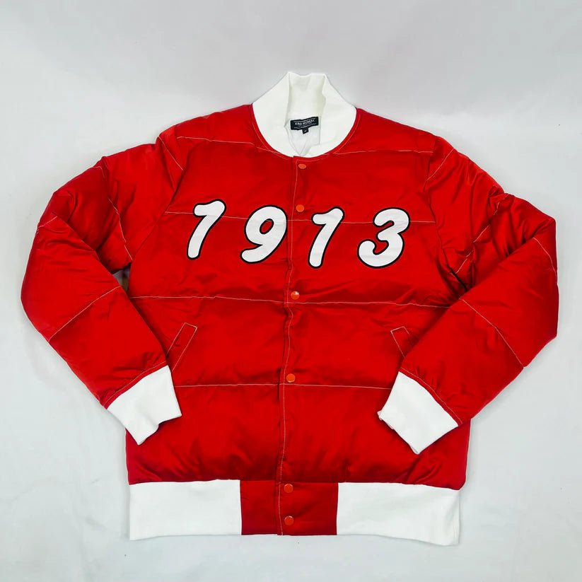 Delta Sigma Theta 1913 Puffer Coat - Nylon Bomber Puffer Jacket Sorority