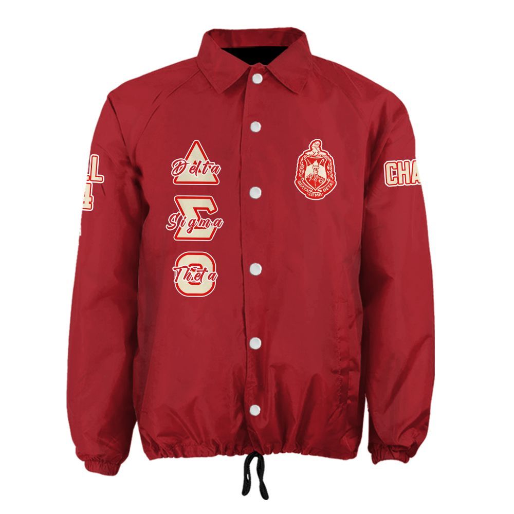 Delta Sigma Theta Coach Jacket – Custom Embroidered Line Jacket