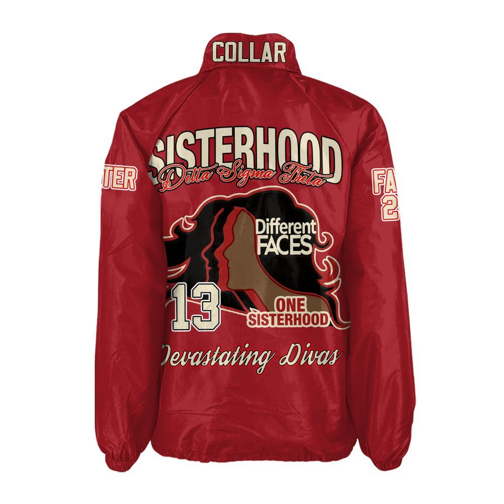 Delta Sigma Theta Coach Jacket – Custom Embroidered Line Jacket