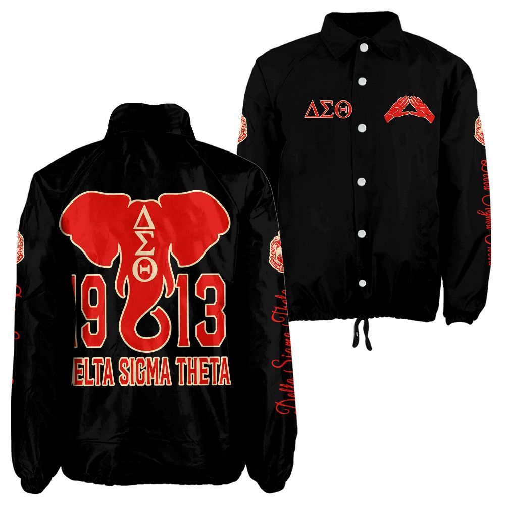 Delta Sigma Theta Heritage Coach Jacket – Custom Embroidered Line Jacket