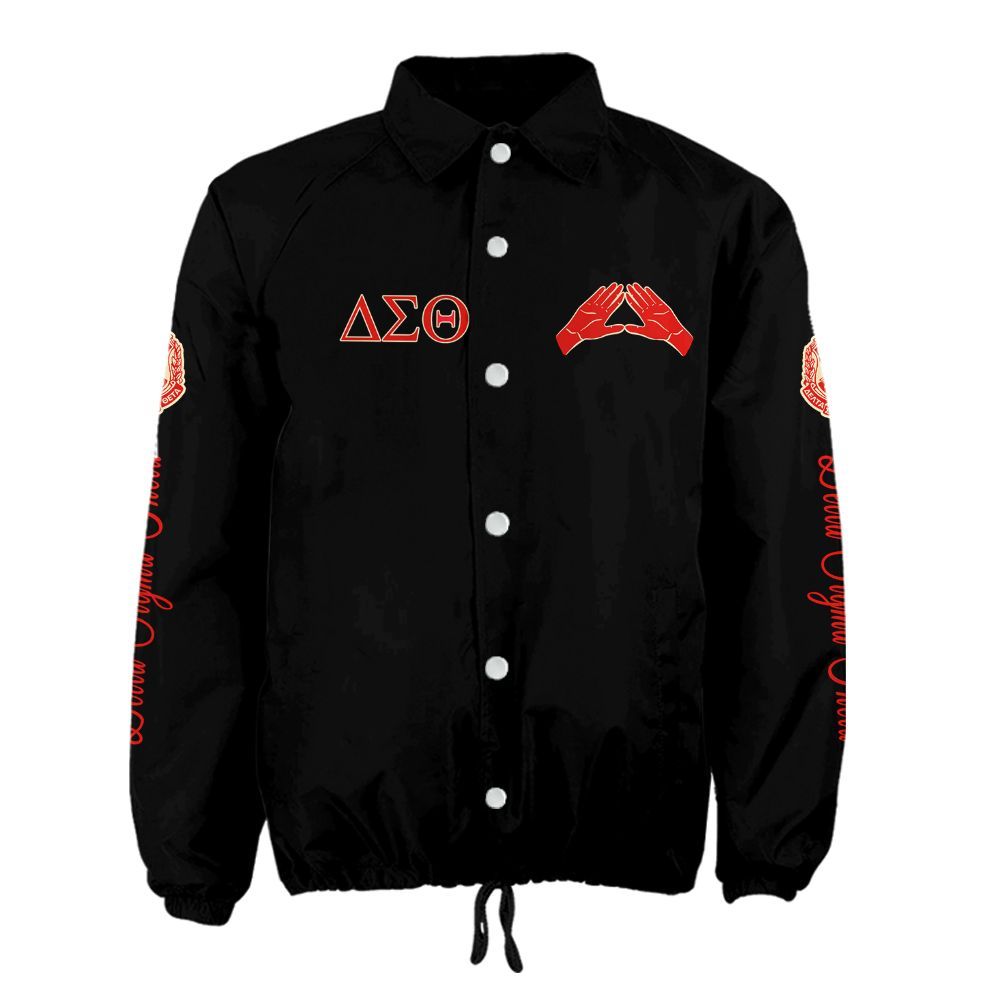 Delta Sigma Theta Heritage Coach Jacket – Custom Embroidered Line Jacket