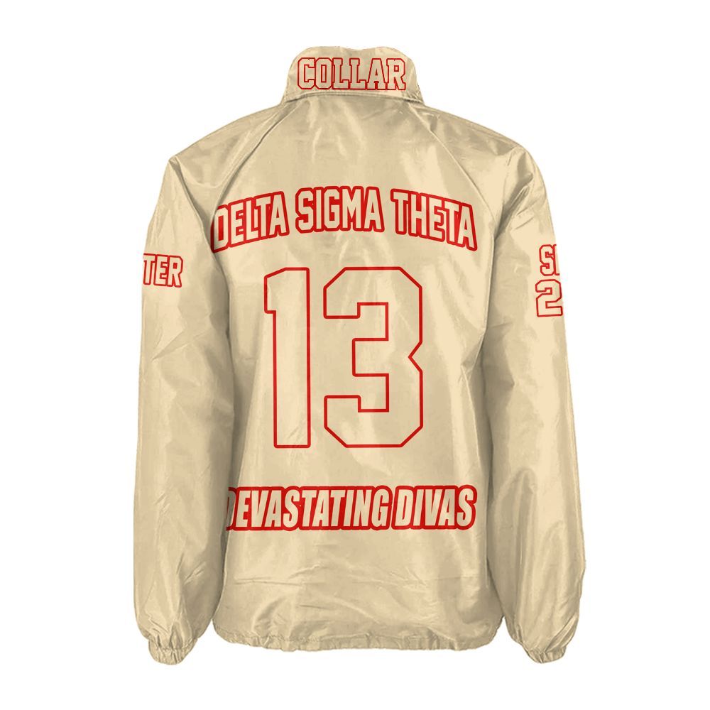 Delta Sigma Theta Official Line Jacket – Custom Crest & Personalized Coach Jacket