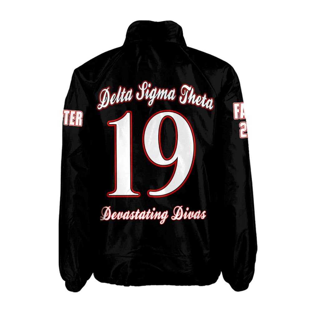 Delta Sigma Theta Signature Coach Jacket – Custom Embroidered Greek Letter Jacket
