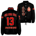 Delta Sigma Theta Sorority Crossing Jacket – Custom Crest & Name Embroidered Coach Jacket