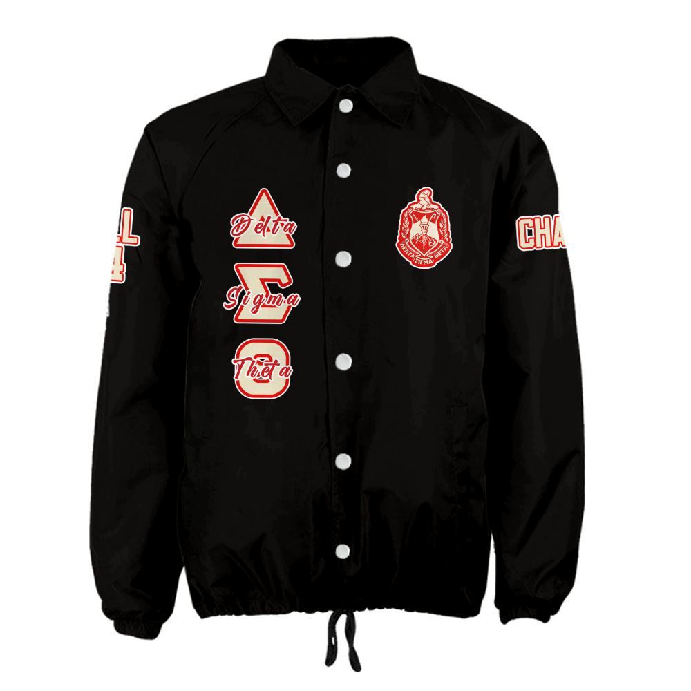 Delta Sigma Theta "Vanguard" Coach Jacket – Custom Embroidered Line Gear