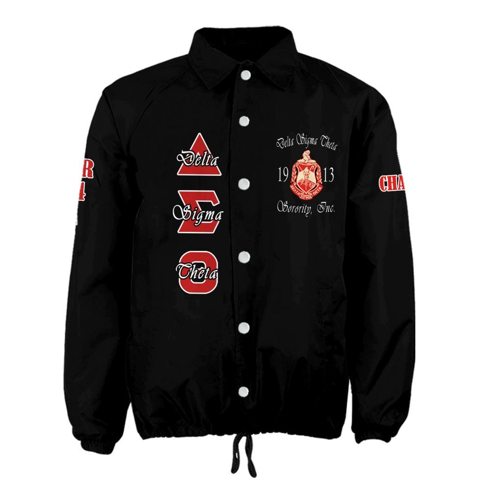 delta sigma theta black custom line jacket