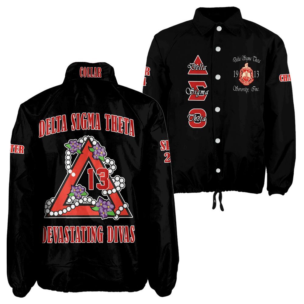 delta sigma theta black custom line jacket