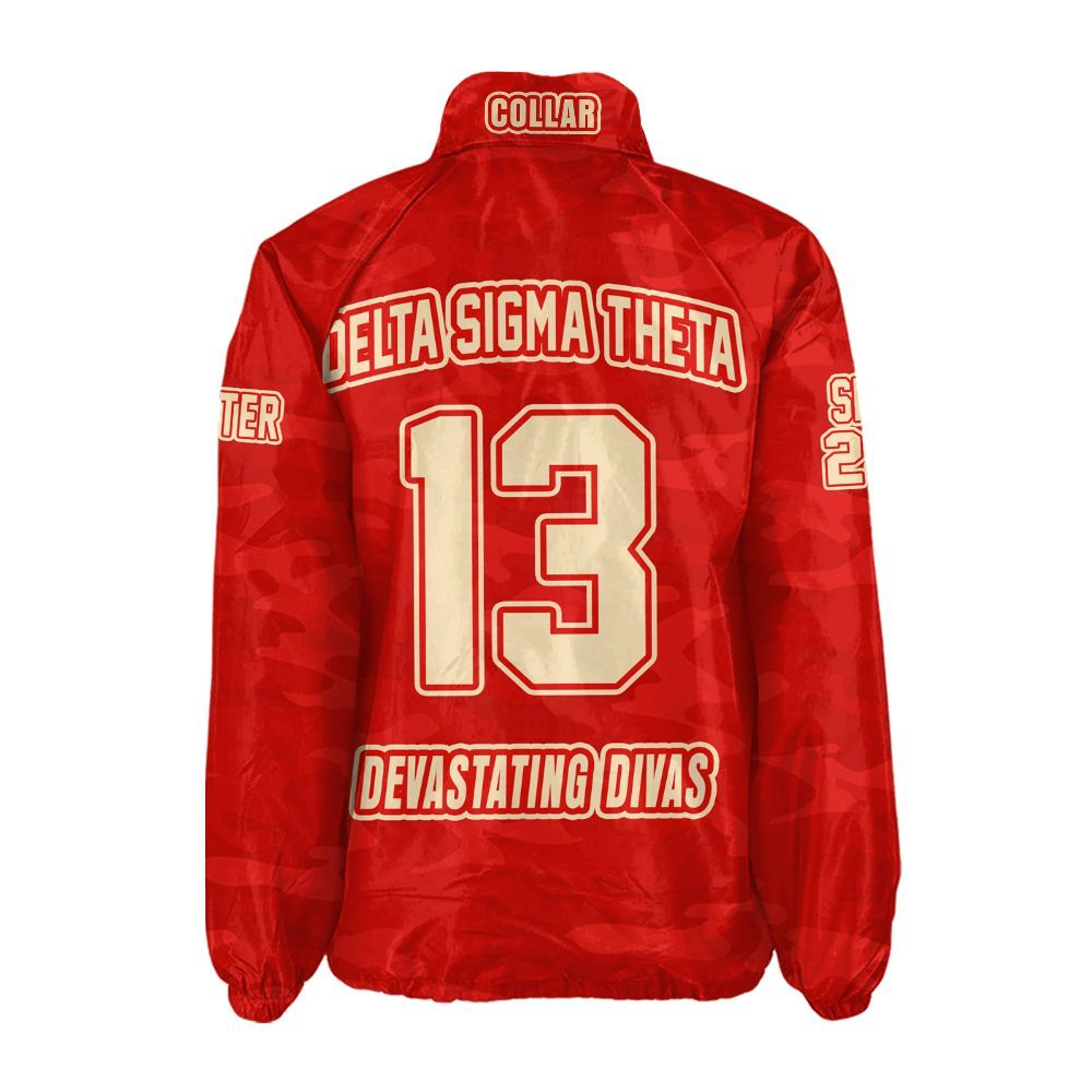 Delta Sigma Theta Crossing Coach Jacket – Custom Line Name