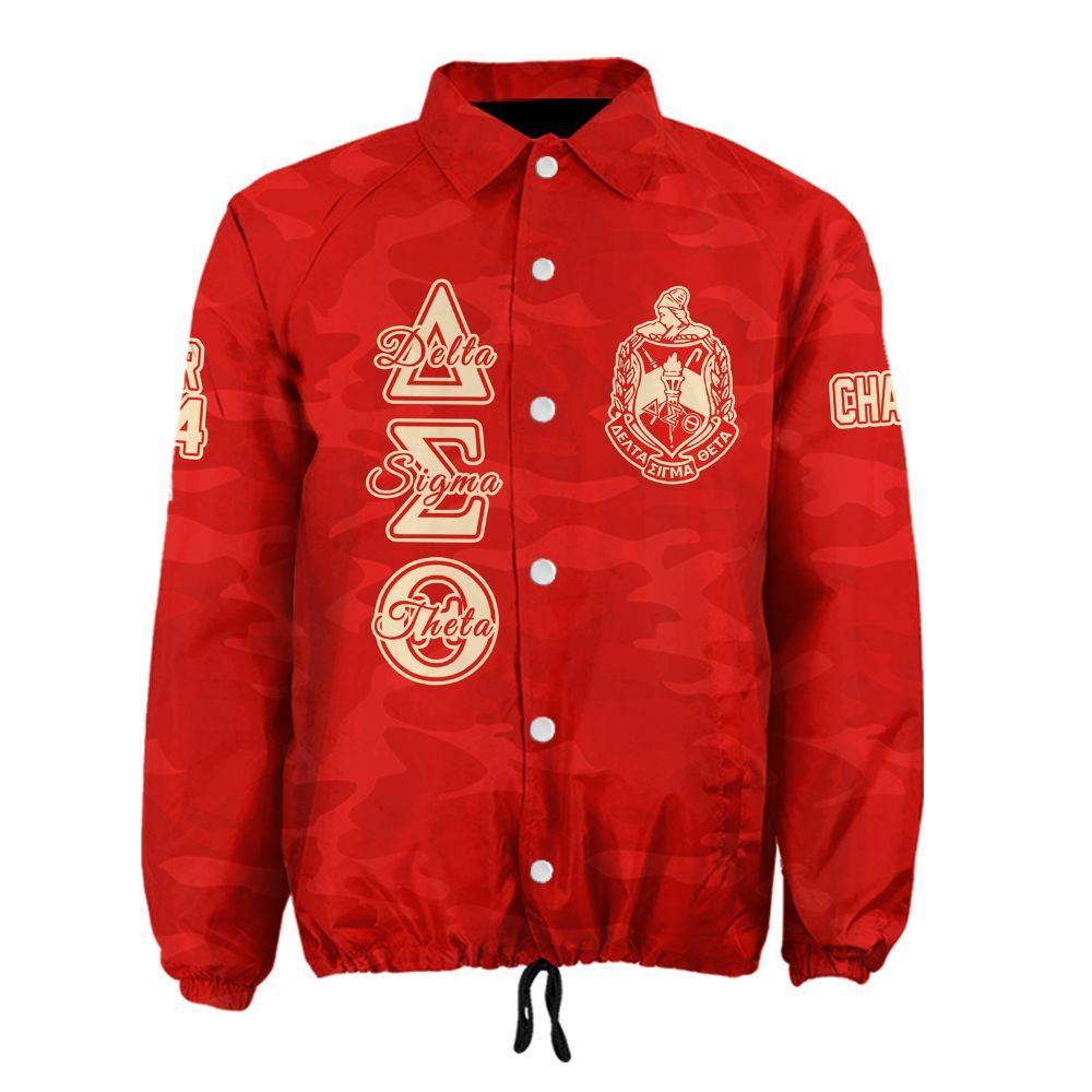 Delta Sigma Theta Crossing Coach Jacket – Custom Line Name