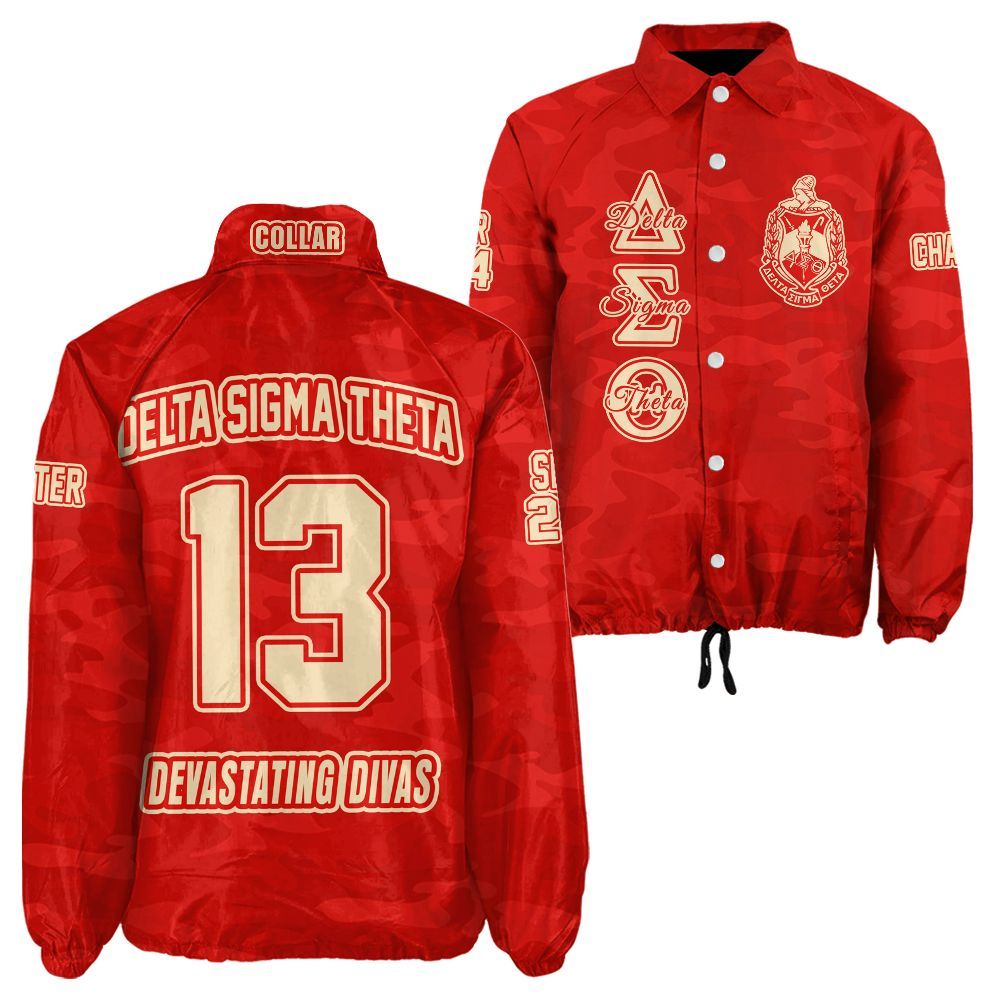 Delta Sigma Theta Crossing Coach Jacket – Custom Line Name