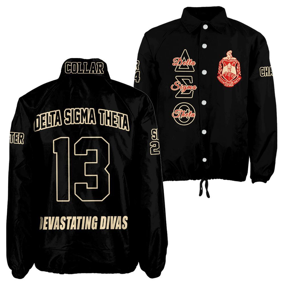 DST Sorority Midnight Crossing Jacket – Personalized Letters & Official Crest