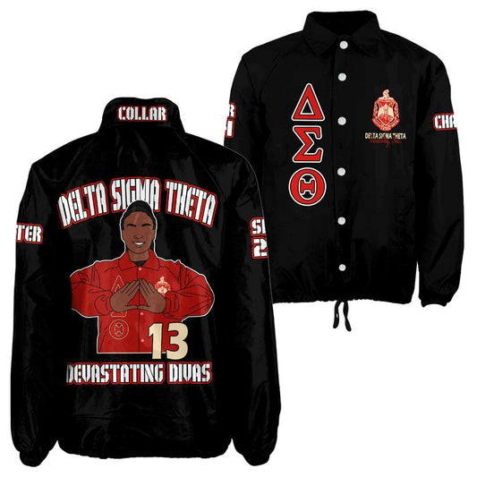 DST Sorority Personalized Black Jacket – Custom Name, Number & Official Crest