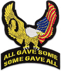 Eagle All Give Some Center Back Patch - USA Patriotic for Biker Vest Jacket