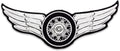 Flying Wheel Center Back Patch - Motorcycle Wings for Biker Vest Jacket