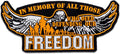 Freedom in The Memory of All Center Back Patch - POW MIA Veteran for Biker Vest Jacket