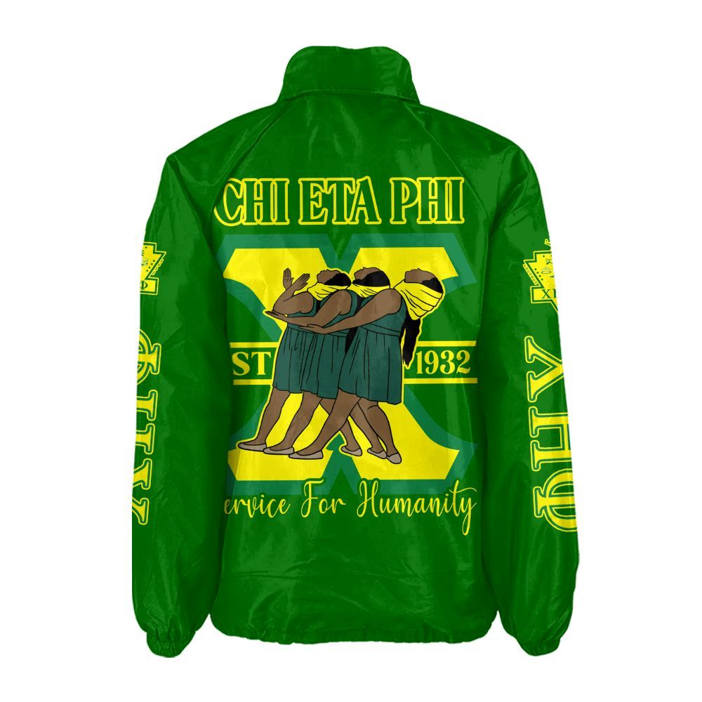 Green Chi Eta Phi Crossing Jacket – Personalized Nursing Sorority Coach Jacket