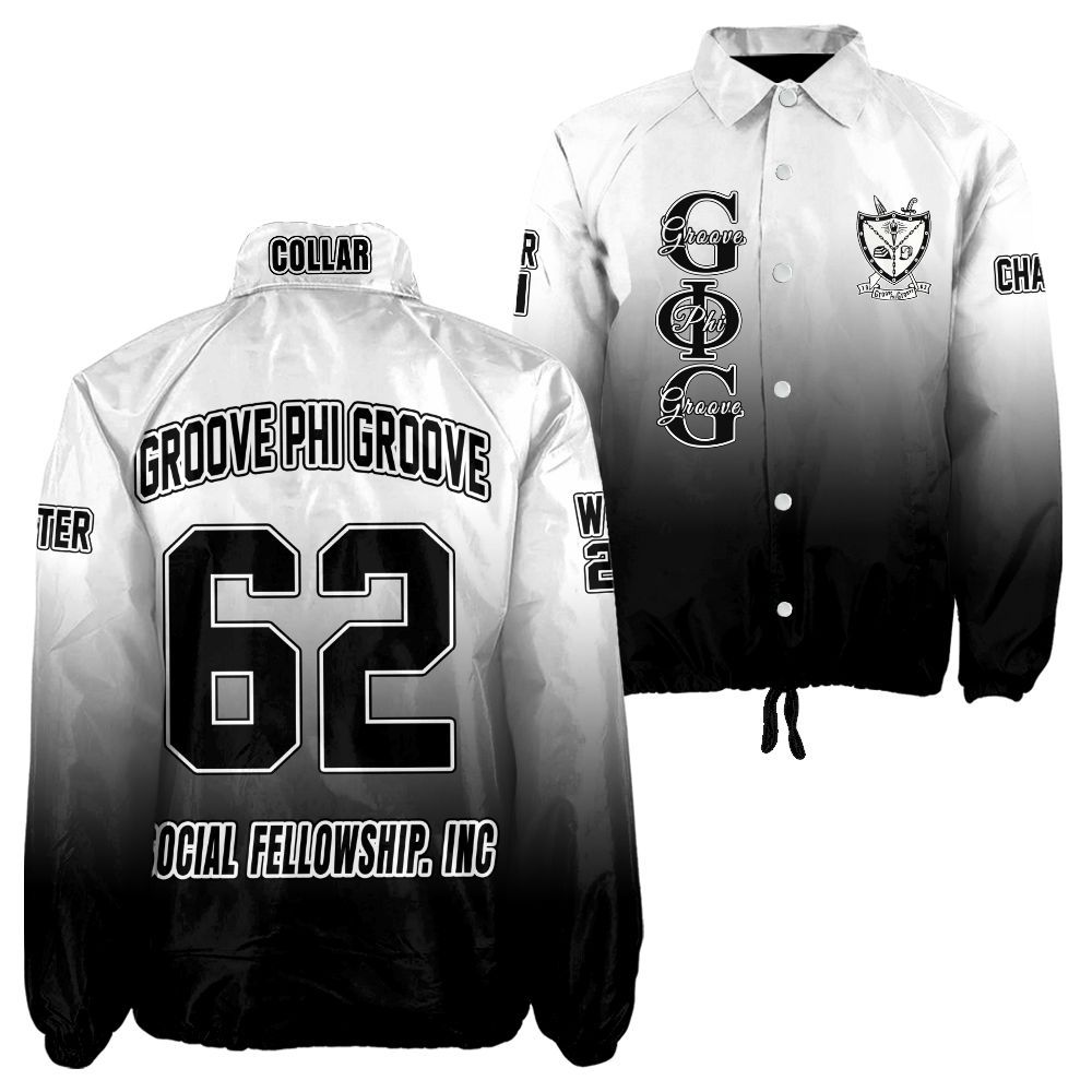Groove Phi Groove Custom Black Faded Crossing Jacket – Official GPhiG Embroidered Gear