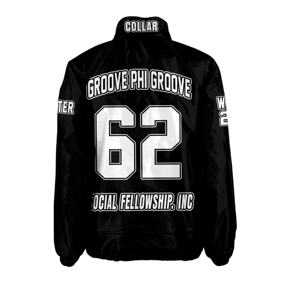 Groove Phi Groove "Legacy Edition" Coach Jacket – Premium Personalized Fellowship Apparel (Black Edition)