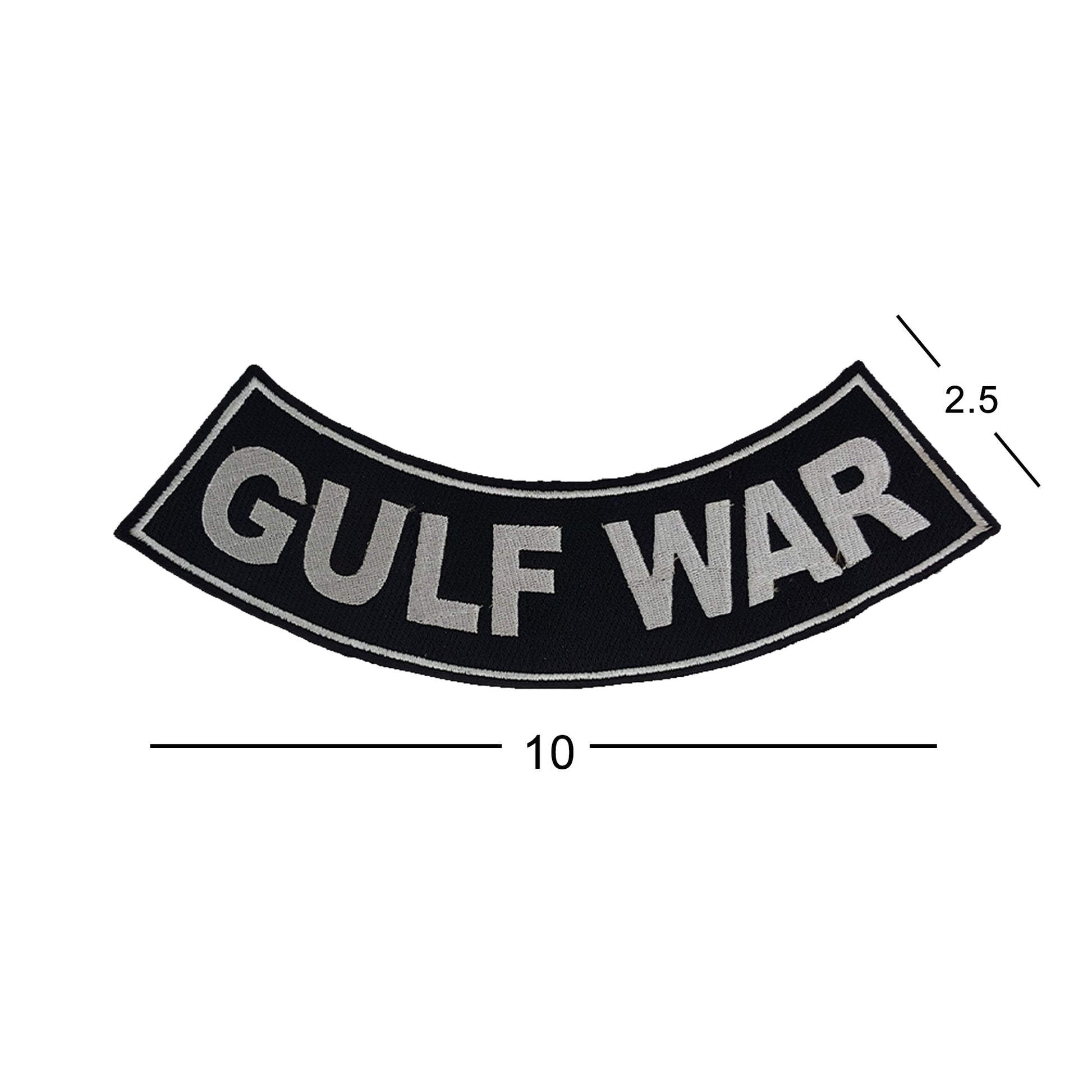 Gulf War Bottom Rocker Patch - Iron On Sew On Large Back Patch for Biker Vest Jacket Veteran