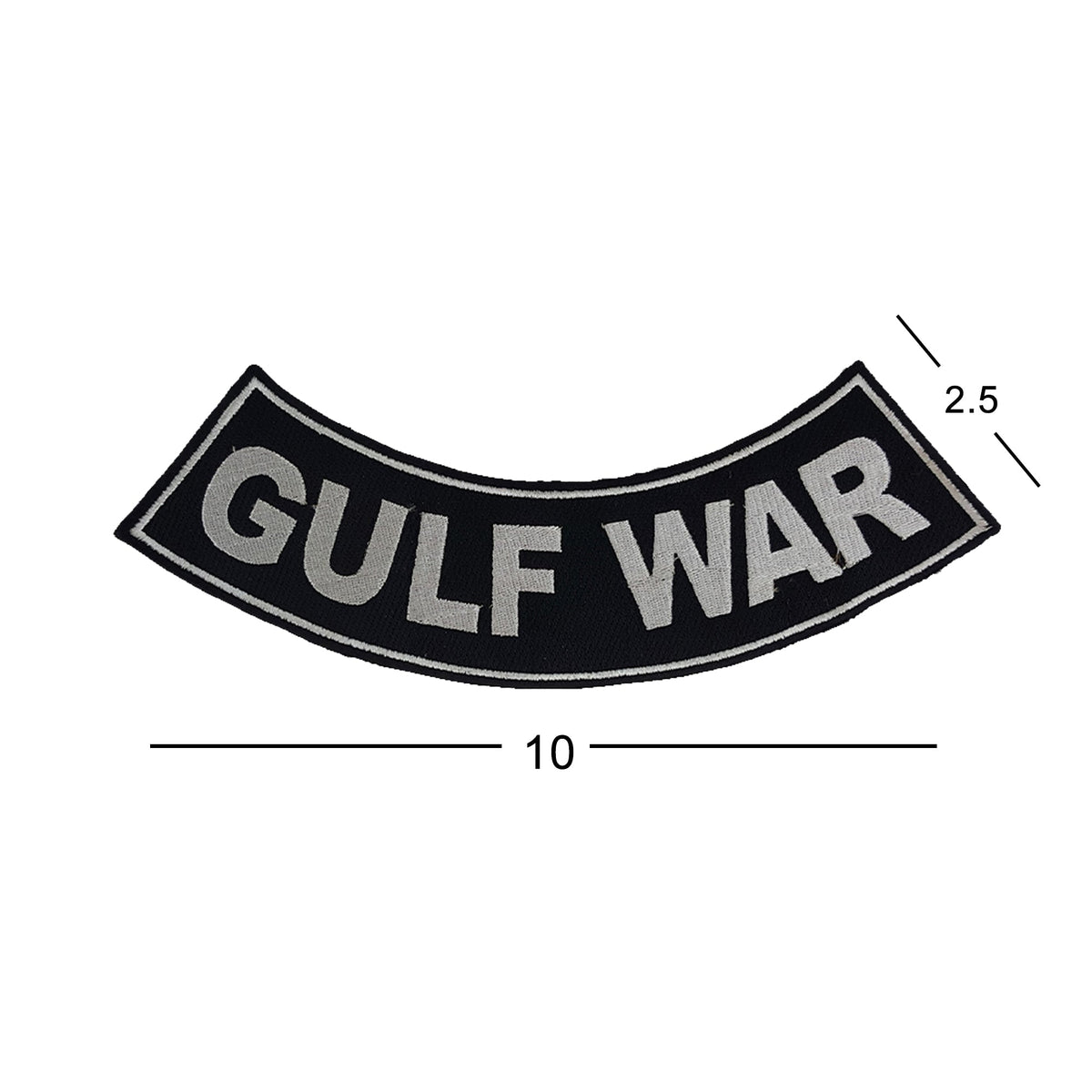 Gulf War Bottom Rocker Patch - Iron On Sew On Large Back Patch for Biker Vest Jacket Veteran