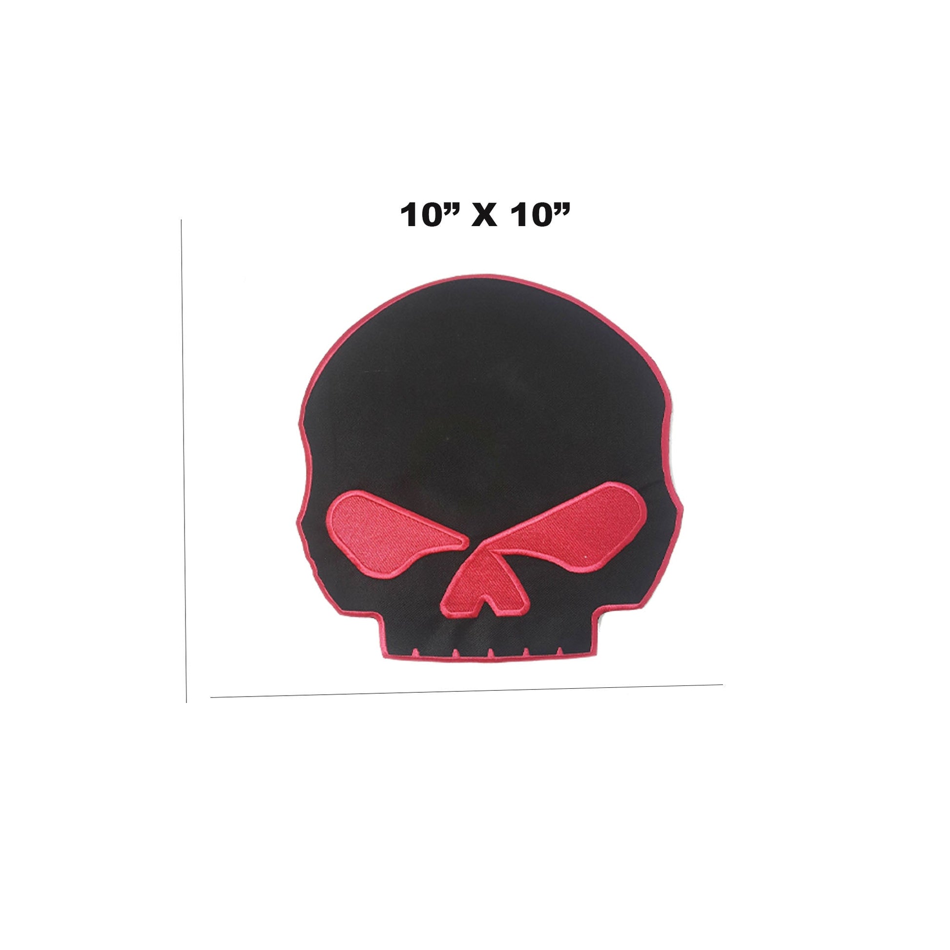 Half Skull Center Back Patch - Pink on Black for Biker Vest Jacket